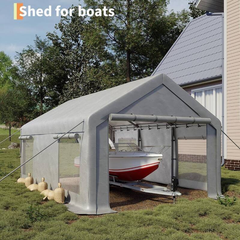 10x20x10 FT Carport Canopy for SUVs, Trucks & Watercraft Protection