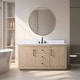 preview thumbnail 77 of 117, Vanity Art Bathroom Vanity with Sink and Top 60" (Single Sink) - Light Wheat/Engineered Marble