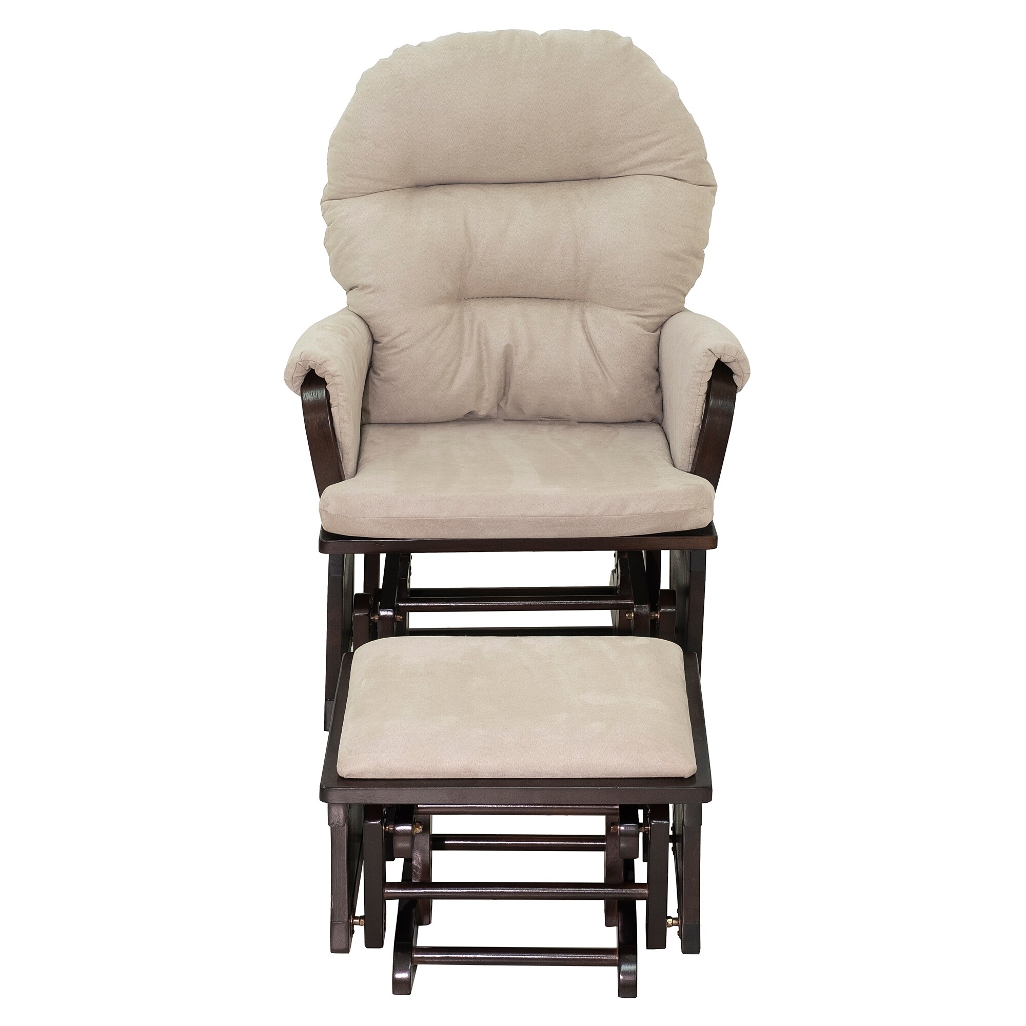Homcom nursery glider rocking on sale chair with ottoman set