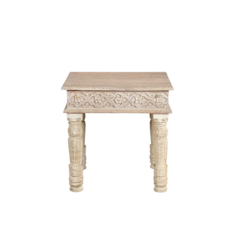 Milton 2-piece Carved Solid Wood Living Room Table Set