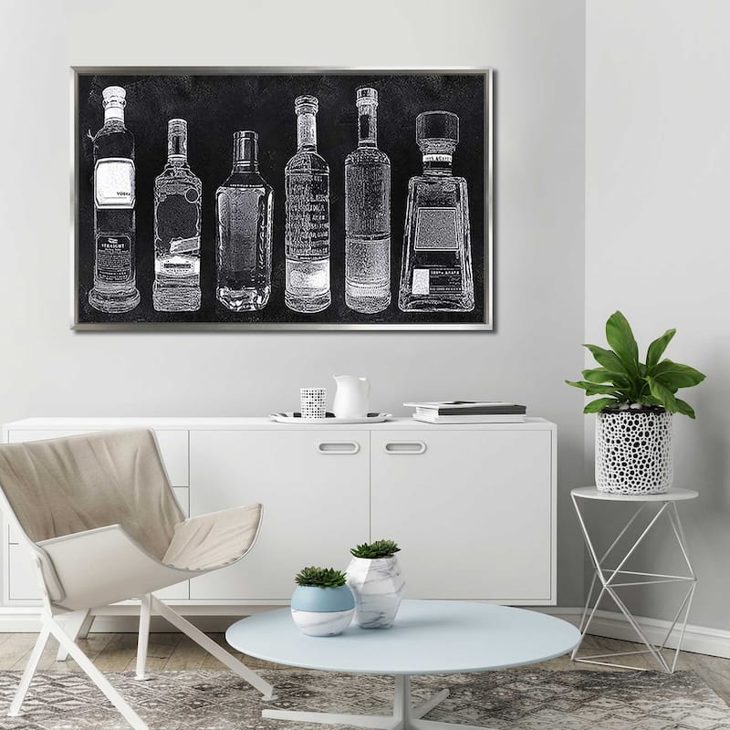 "Bar Cart" Print on Floating Canvas
