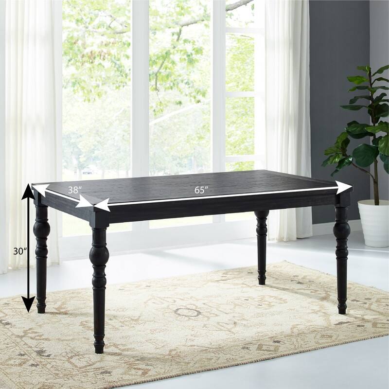 Urban Classic Black Dining Table - Solid Wood & Timeless Design
