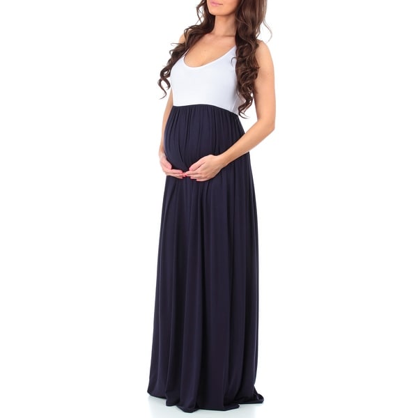 ruched maternity maxi dress