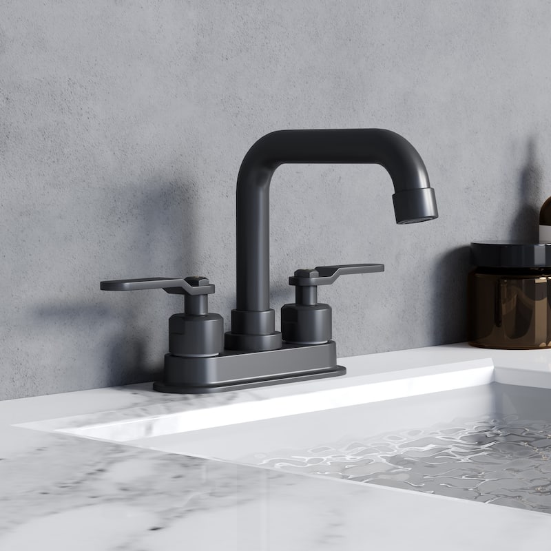 4 in. Centerset 2-Handle High-Arc Bathroom Faucet