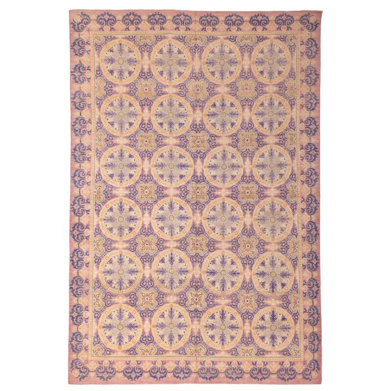 ECARPETGALLERY Hand-knotted Signature Collection Violet Wool Rug - 9'11 x 14'4
