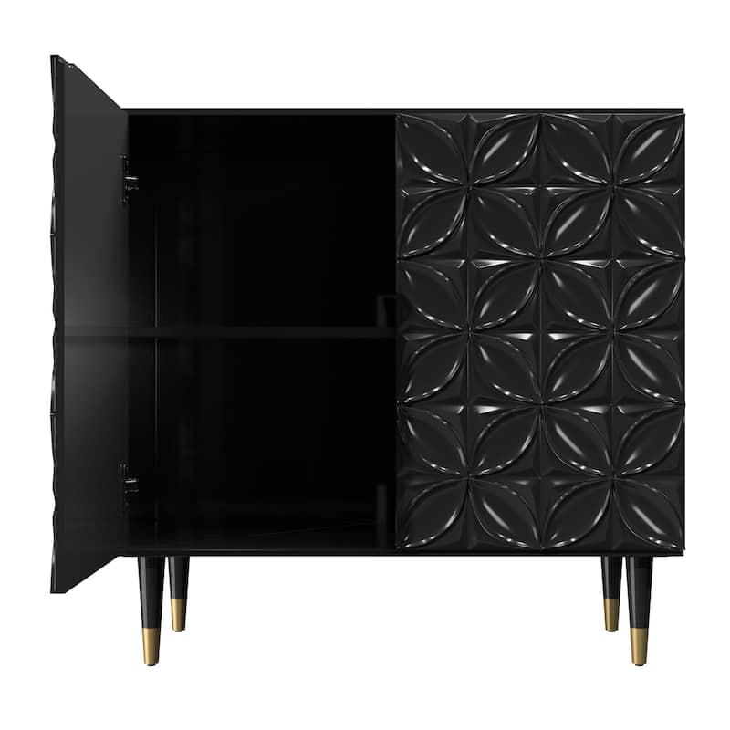 2 Door White Locker Accent Cabinet