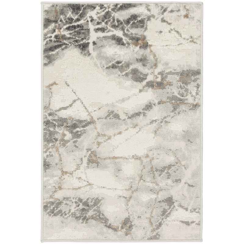 Power Loomed Abstract Modern Non Skid Stain Resistant Area Rug - 36' X '24' X '0.25