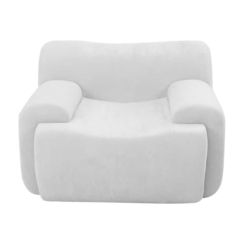 Chenille Accent Chair, Comfy Cloud Sofa Chair, Modern Armchair Boneless Reading Chairs