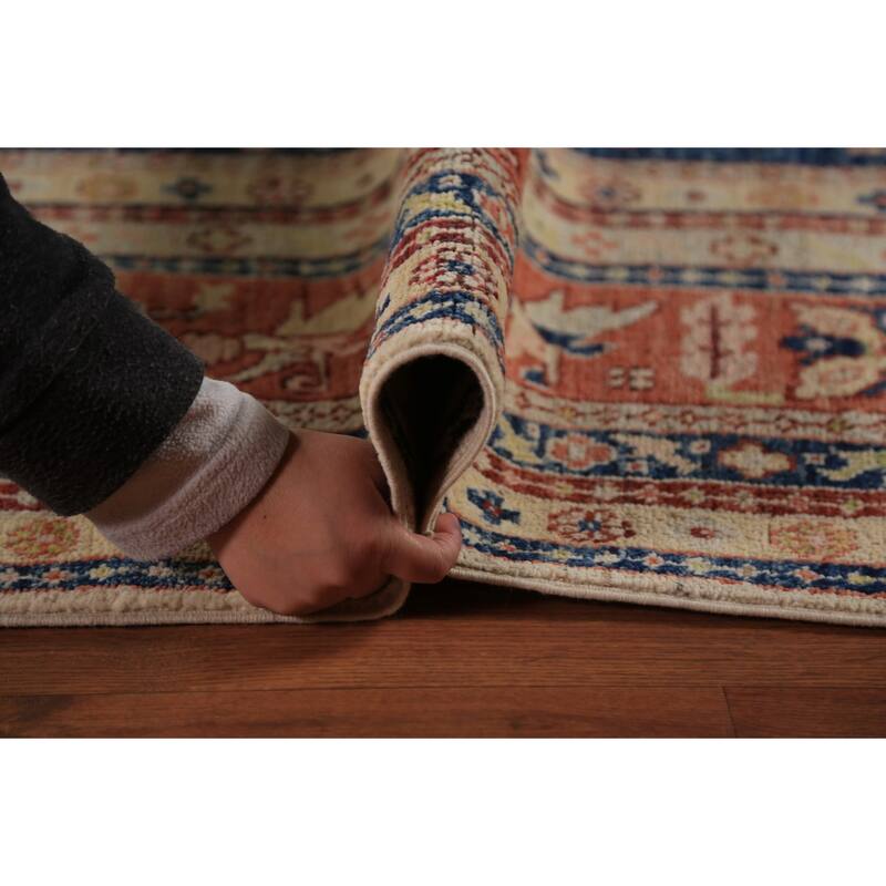 Heriz Serapi Oriental Rug Vegetable Dye Hand-Knotted Wool Carpet - 8'10"x 11'9"