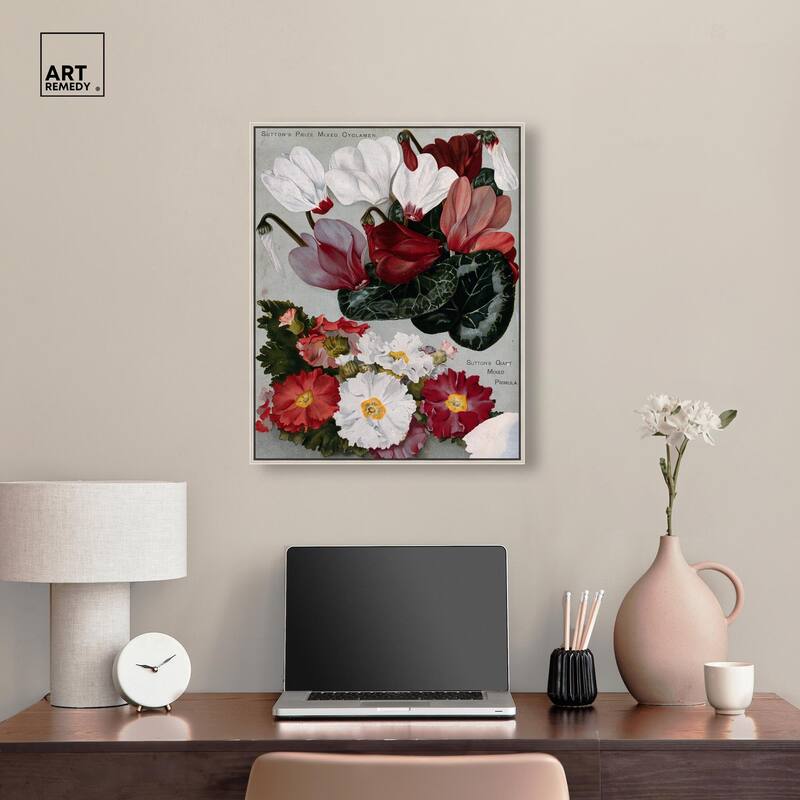 Cyclamens Canvas by Art Remedy