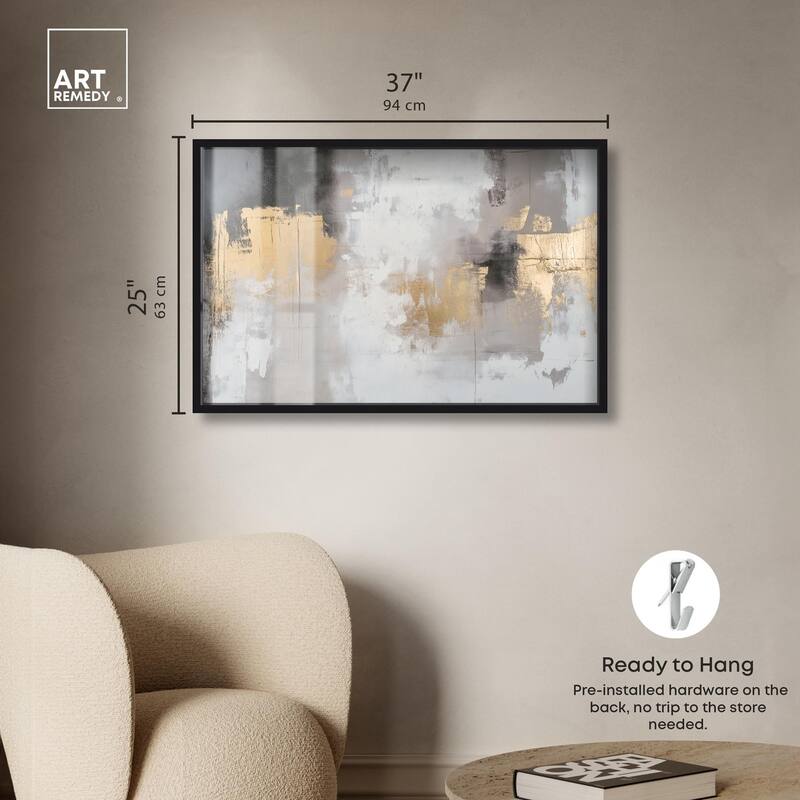 Gilded Gray I Shadowbox by Art Remedy