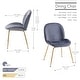 preview thumbnail 23 of 22, Porthos Home Otis Dining Chair, Suede Upholstery, Gold Legs, Armless