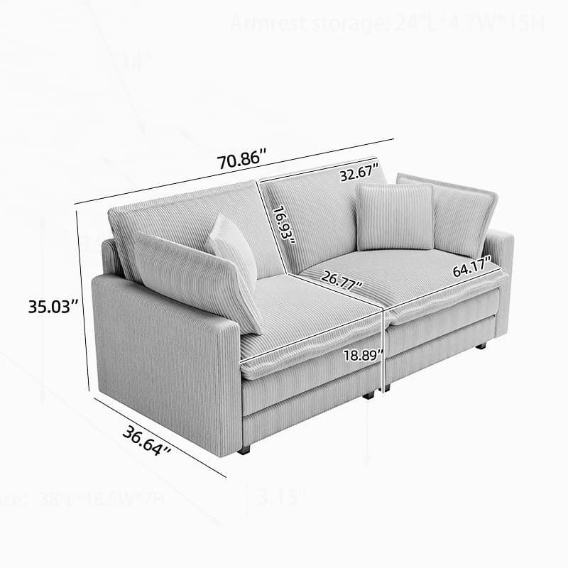 Comfortable Modern Sectional Sofa for Various Rooms, Enhancing Relaxation