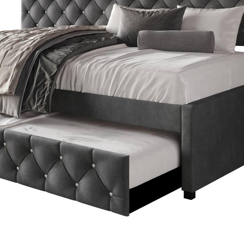 Clayfell Darcey Luxurious Velvet Upholstered Daybed