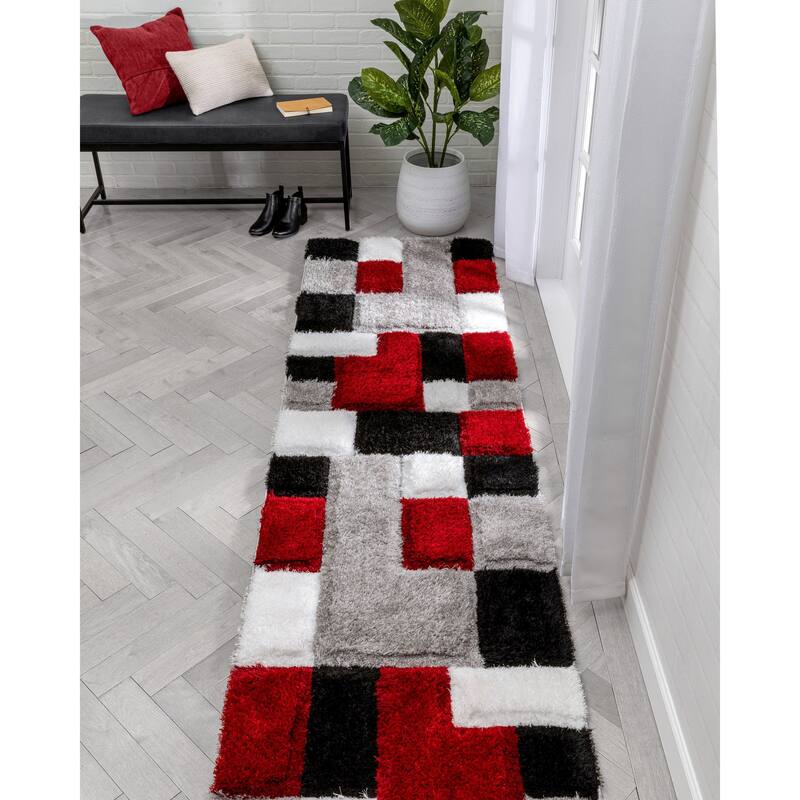 Well Woven San Francisco Escondido Geometric Shag Area Rug