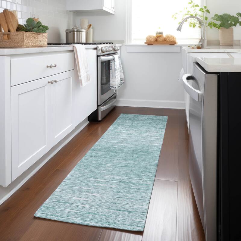Machine Washable Indoor/ Outdoor Chantille Ombre Stripes Rug
