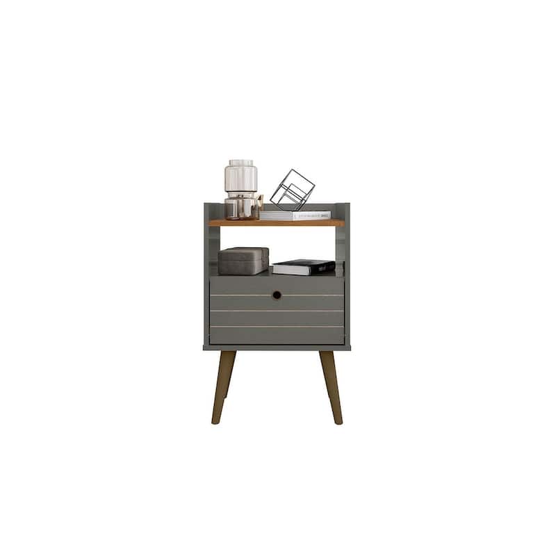Manhattan Comfort Bogart Mid-Century Modern Nightstand