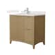 Option Natural Oak / Giotto Quartz Top / Brushed Nickel