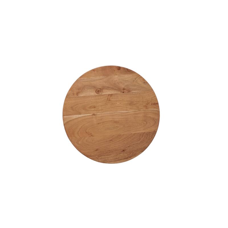Ava Modern Round Solid Wood End Table