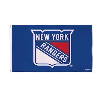 New York Rangers Single Sided Flag w/ 2 Grommets, 3'x5'