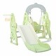 preview thumbnail 11 of 18, 6-in-1 Toddler Slide and Swing Set - Kids Playground Climber Playset with Soccer Goal, 2 Basketball Hoops, and Ring