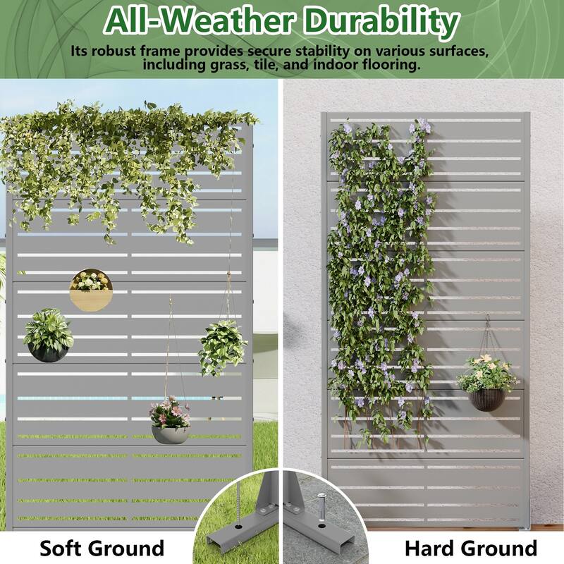 Outdoor Privacy Screen Metal Privacy Screen Panel Free Standing