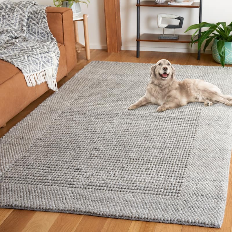 SAFAVIEH Handmade Natura Hendrien Farmhouse Wool Rug - 8' x 10' - Grey