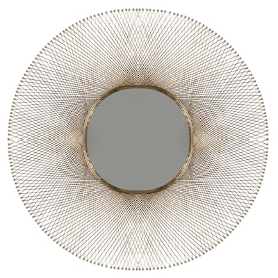 Metal Starburst Wall Mirror - Gold - Roche River Decor