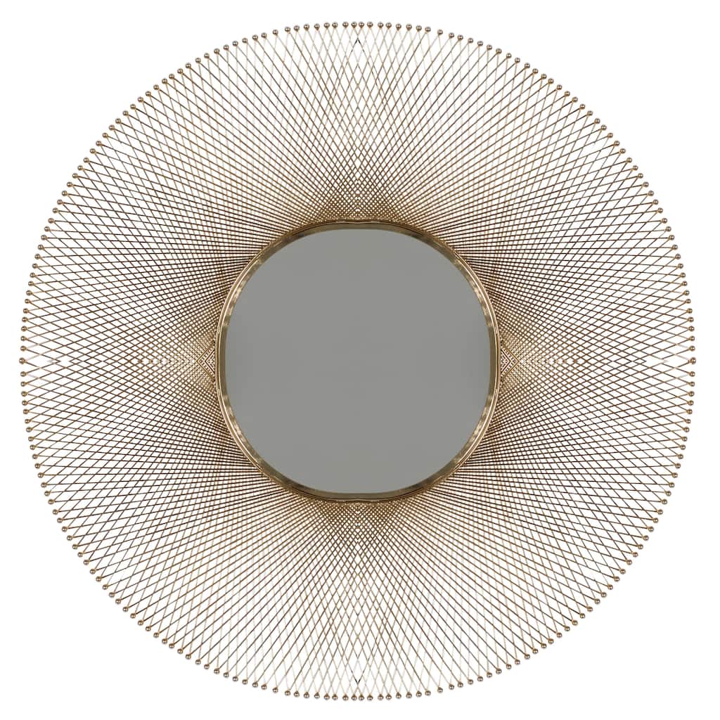 Metal Starburst Wall Mirror - Gold - Roche River Decor
