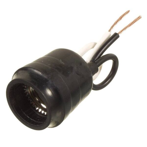 660W Round Black Bulb Holder Plastic American Imaginations Bed Bath