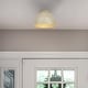 preview thumbnail 1 of 4, Hunter Erling 1-Light Medium Flush Mount Ceiling Light - Modern - Hallway, Bathroom, Entry, Laundry Room - Damp Rated! 1-Light - Sandstone
