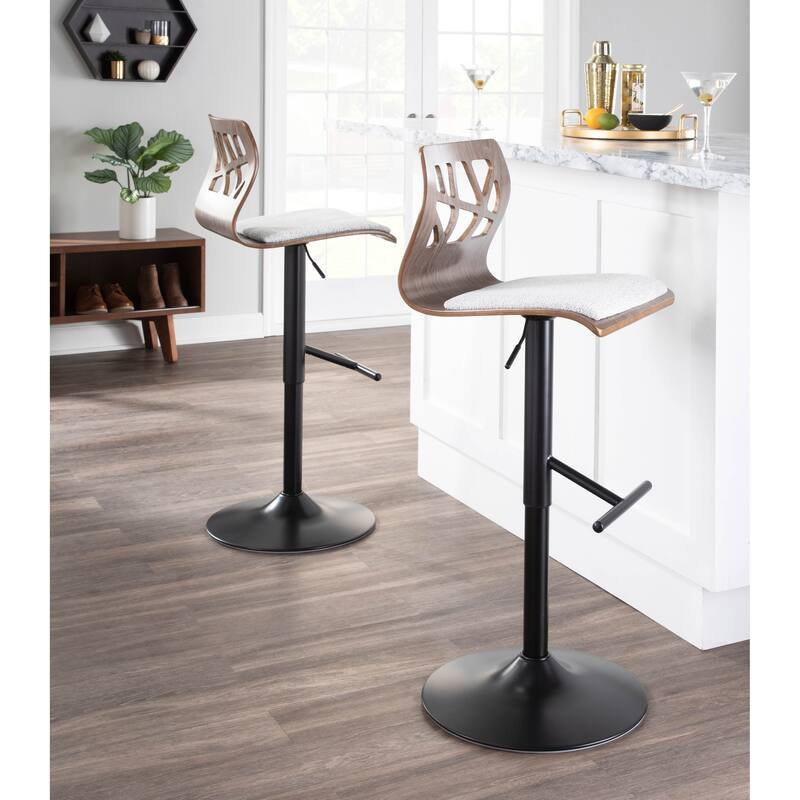 Carson Carrington Sala Adjustable Bar Stool with Straight T Footrest (Set of 3)