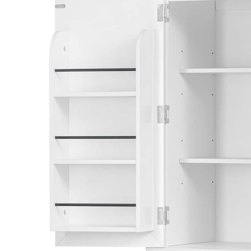 71" Tall Kitchen Pantry Cabinet with 3 Pull-Out Organizers, Freestanding Cupboard With Adjustable Shelves, Versatile Storage