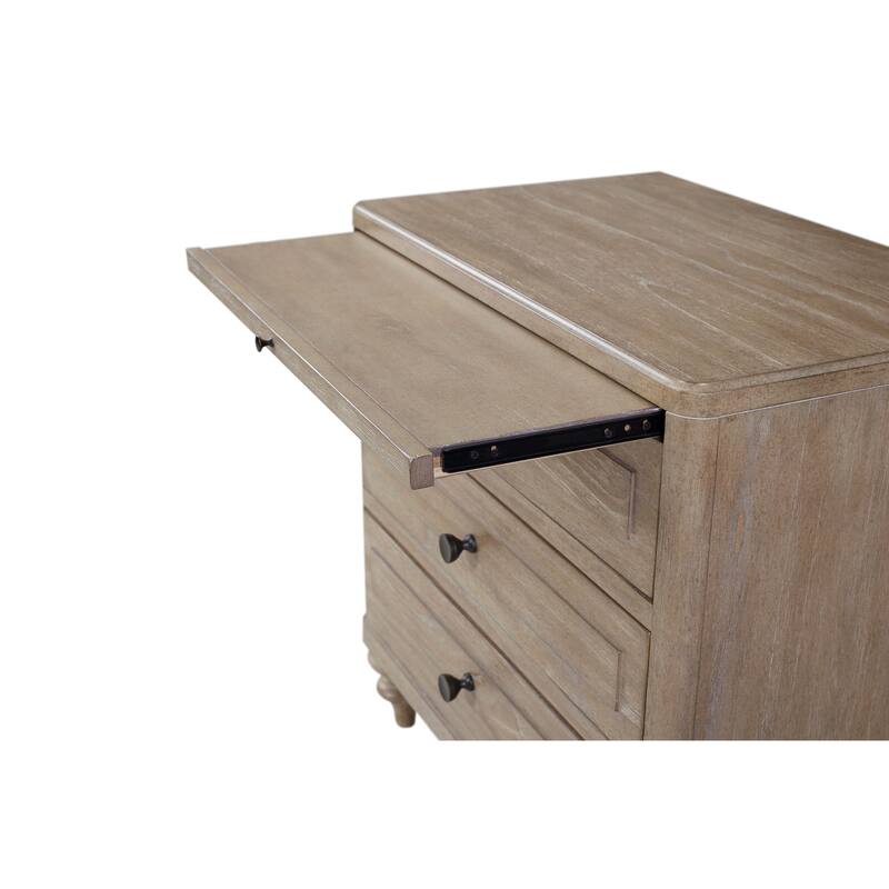 3 Drawer Nightstand With Sand Finish