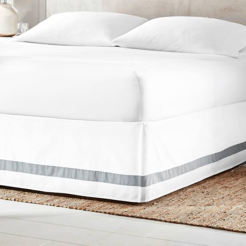 Everhome Emory Hotel Border 15 Inch Bed Skirt