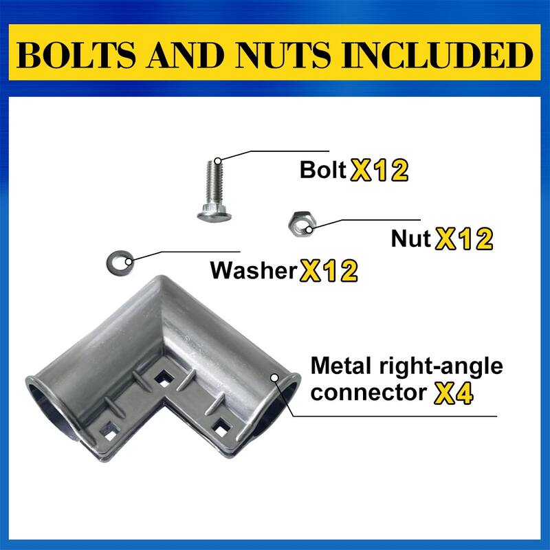 3- 3/4 in. Crooked net gatepost Head connection，Set 4 - 4 pack