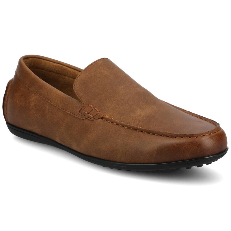 Vance Mens Sergio Slip-on Venetian Driving Loafer - Walnut - 8.5