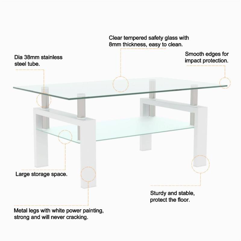 Rectangle Glass Coffee Table