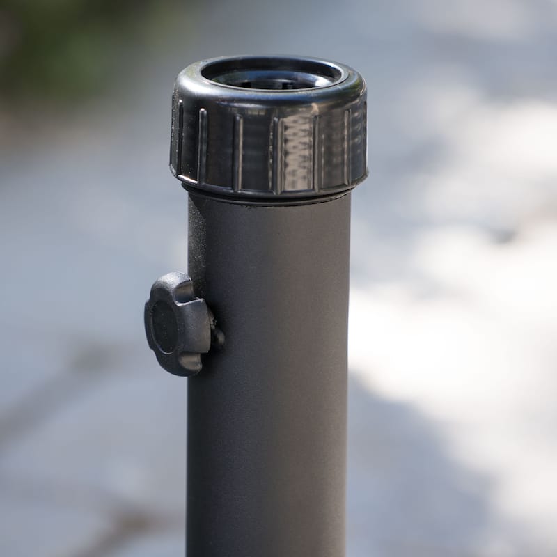 Hexagonal Concrete and Steel Umbrella Base with Adapters, 66 Lbs, 18.9\