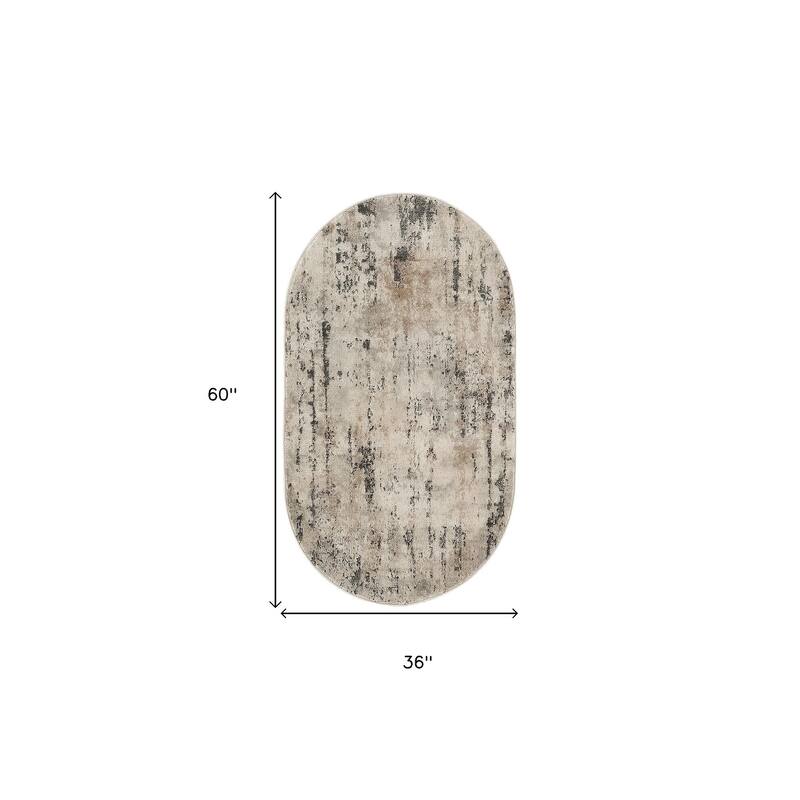 Mepoc Power Loomed Abstract Modern Area Rug By HomeRoots - 60' X '36' X '0.32