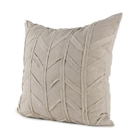 Ivivva 14L x 26W Beige Fabric Textured Decorative Pillow Cover - Bed ...