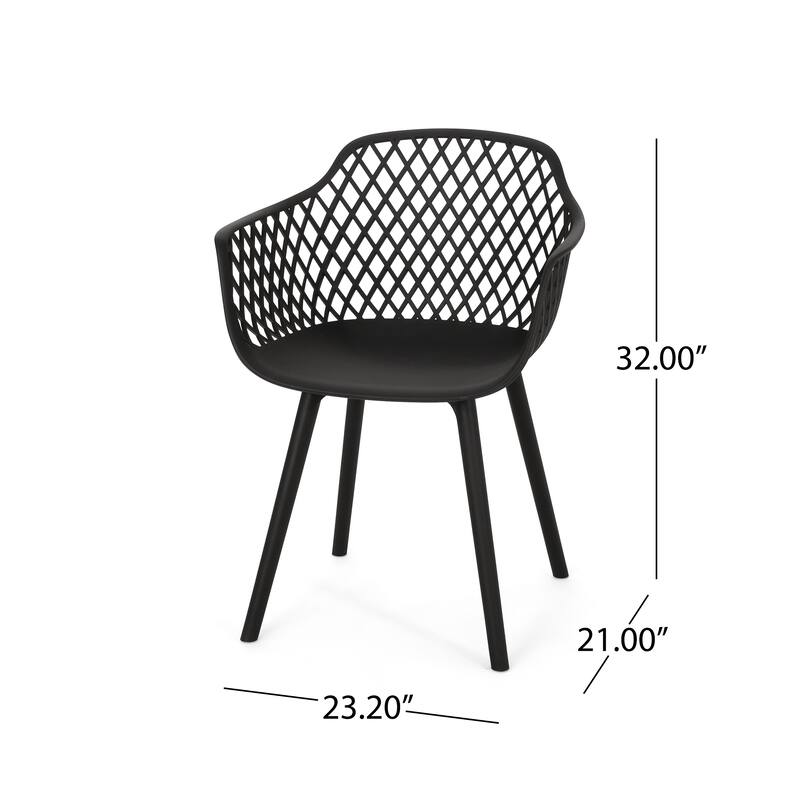 Poppy Outdoor Modern Dining Chair (Set of 2) by Christopher Knight Home