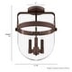preview thumbnail 8 of 6, Hunter Karloff Clear Glass 3 Light Flush Mount Ceiling Light - Rustic, Industrial, Transitional