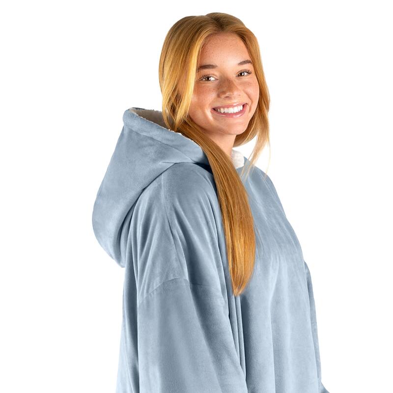 Bare Homey B-Cozy Oversized Sherpa Wearable Blanket