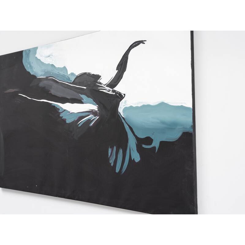 Wandela Wall Canvas Paintings 47'' x 27'' - Black