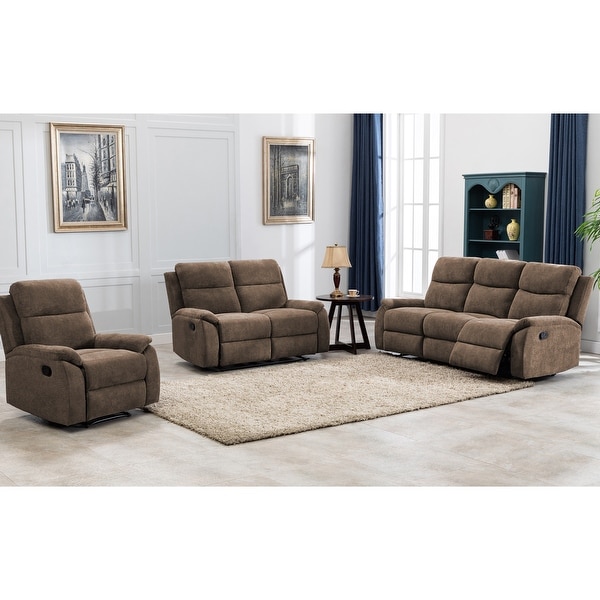 Shop Ronald Transitional Faux Leather Reclining Living ...