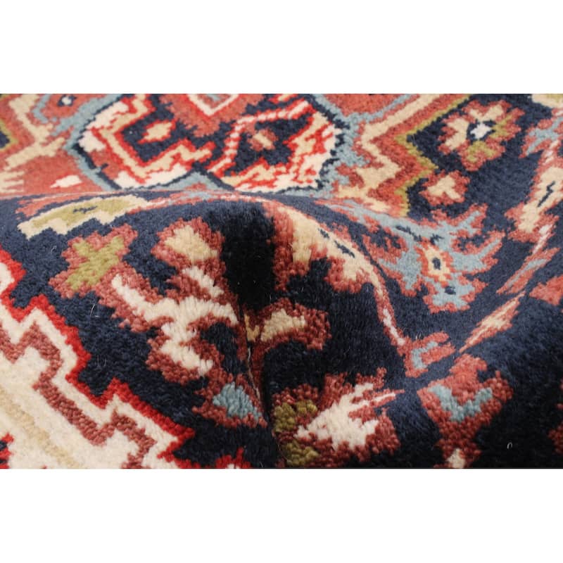 ECARPETGALLERY Hand-knotted Serapi Heritage Dark Navy Wool Rug - 2'6 x 19'10