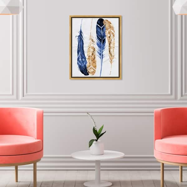 Oliver Gal Fashion and Glam Wall Art Framed Canvas Prints 'Gold is