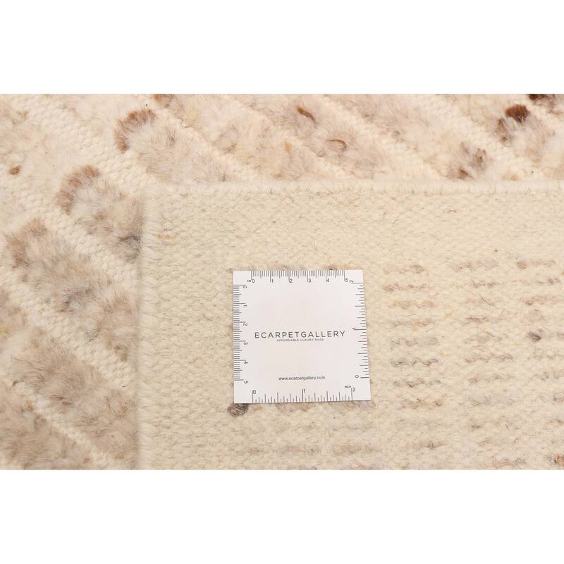 ECARPETGALLERY Hand-knotted Tangier Beige Wool Rug - 7'10 x 9'10