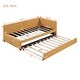 preview thumbnail 13 of 11, Twin Daybed Slat Sofa Bed with Trundle - Yellow